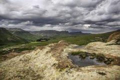 Puddle in the stone. In the Mahloti Mountains, Eastern Cape Province, South Africa.