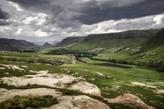 Heavy rain clouds in the Mahloti Mountains, Eastern Cape Province, South Africa.